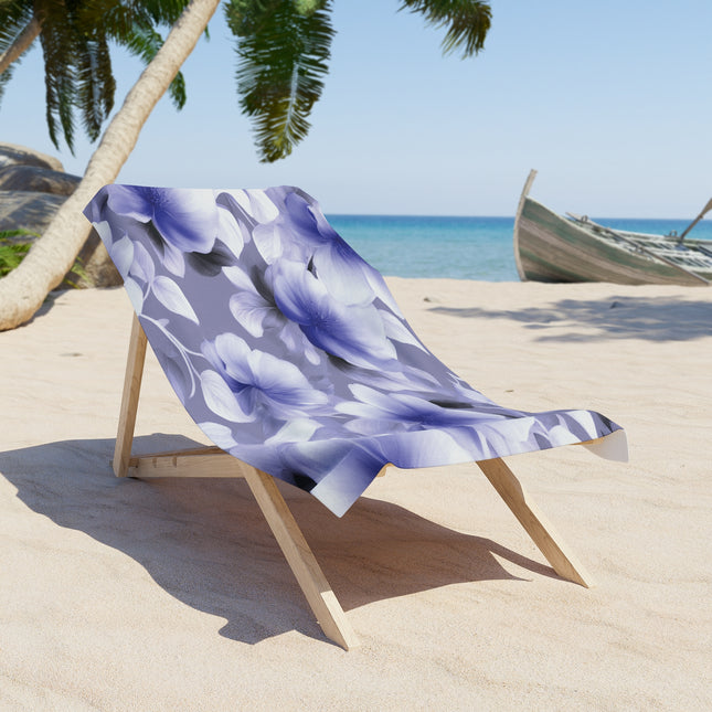 Indigo Blossom Floral Bunch 30" x 60" Beach Towel