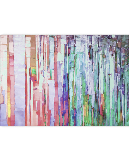 Striped Pastels 8" x 11" Glass Cutting Board