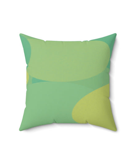 Pastel Green Patches 16" x 16" Faux Suede Square Pillow