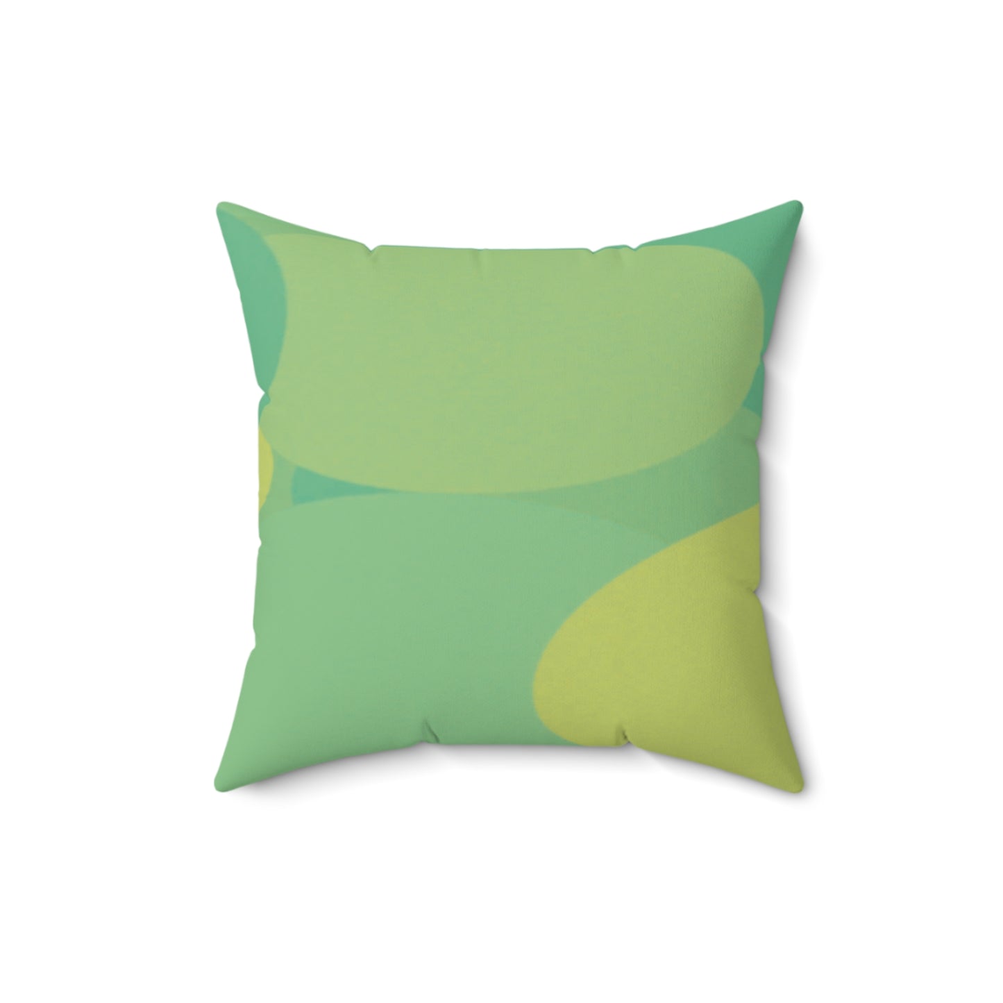 Pastel Green Patches 16" x 16" Faux Suede Square Pillow