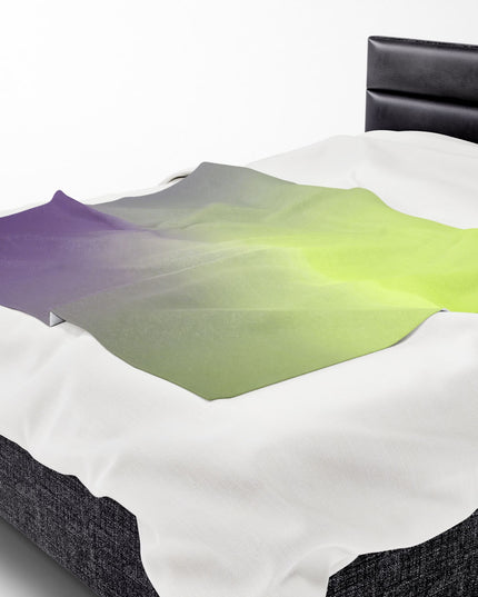 Purple Golden Fade Velveteen Plush Blanket, 50" x 60"