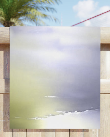 Lavender Sea Golden Fog Beach Towel, 30" x 60"