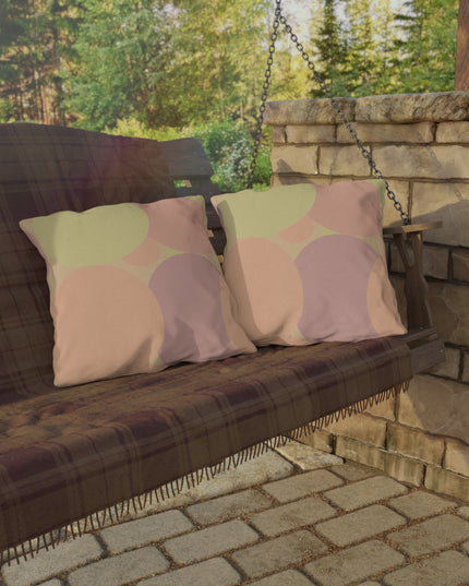 Pastel Hot Peach Patches 20" x 20" Outdoor Pillow