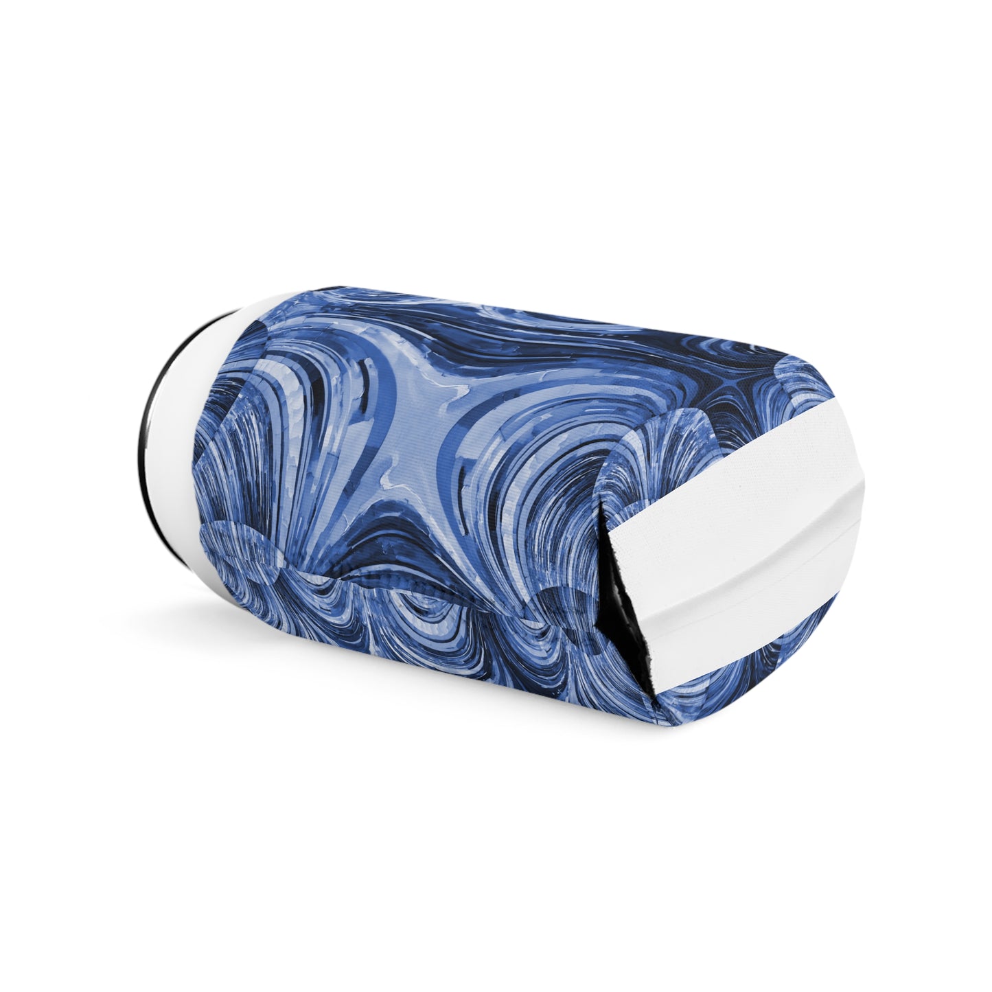Uzi Spiral Deep Blue 12 oz Can Cooler Sleeve