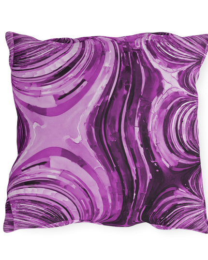 Uzi Spiral Powder Lavender Outdoor Pillow, 18" x 18"