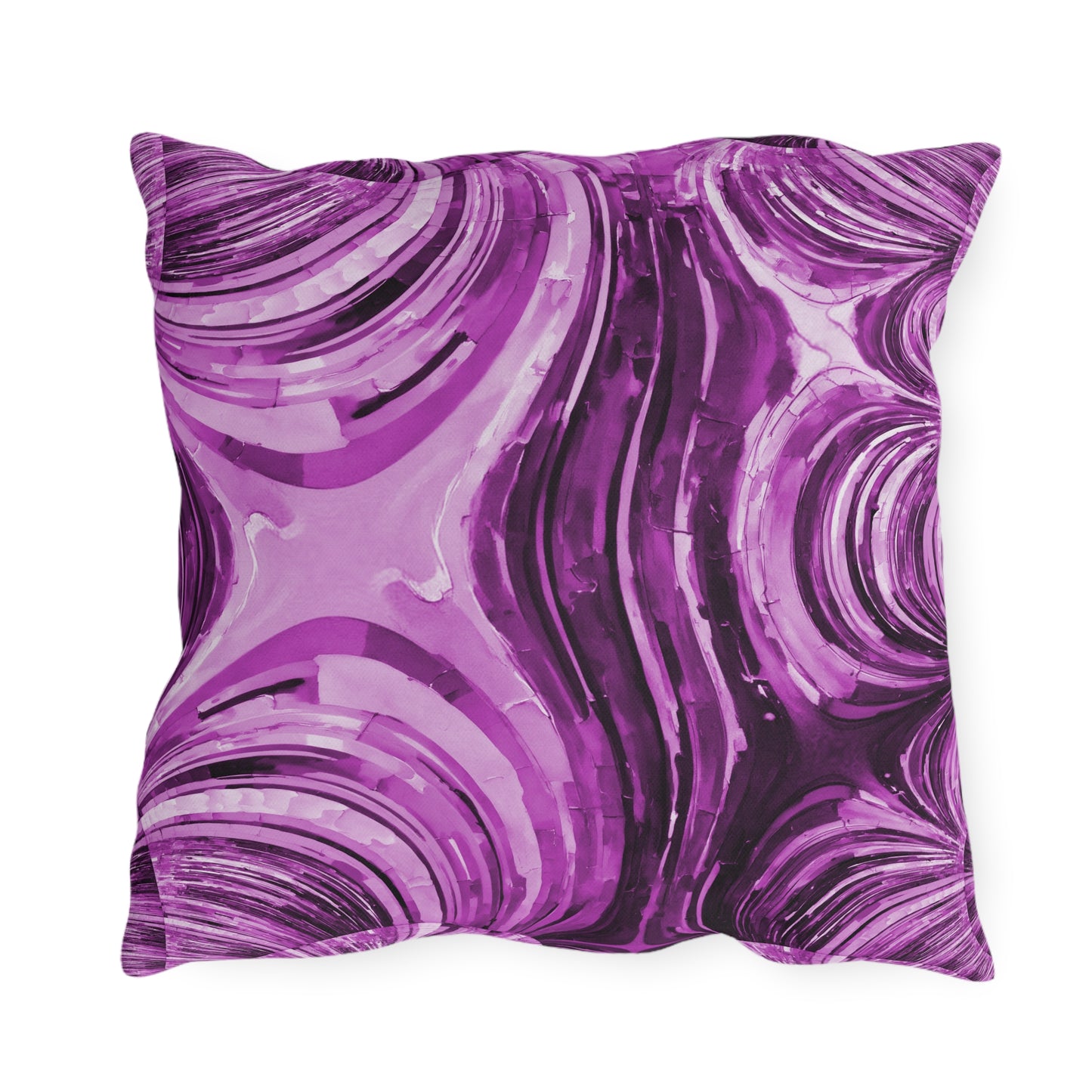 Uzi Spiral Powder Lavender Outdoor Pillow, 18" x 18"