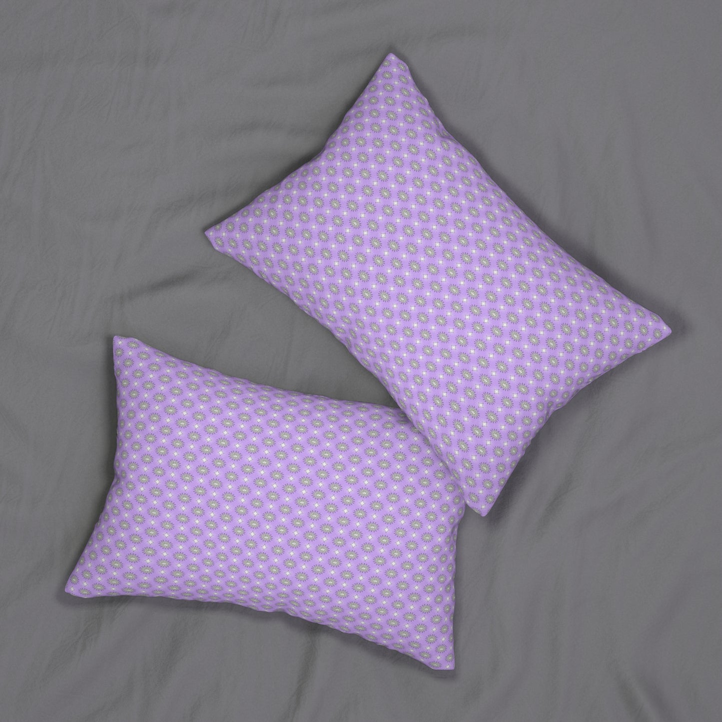 Lavender Star-crossed Bodies Spun Polyester Lumbar Pillow, 20" x 14"