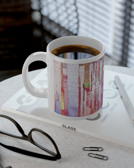 Striped Pastels 20 oz White Glossy Jumbo Mug