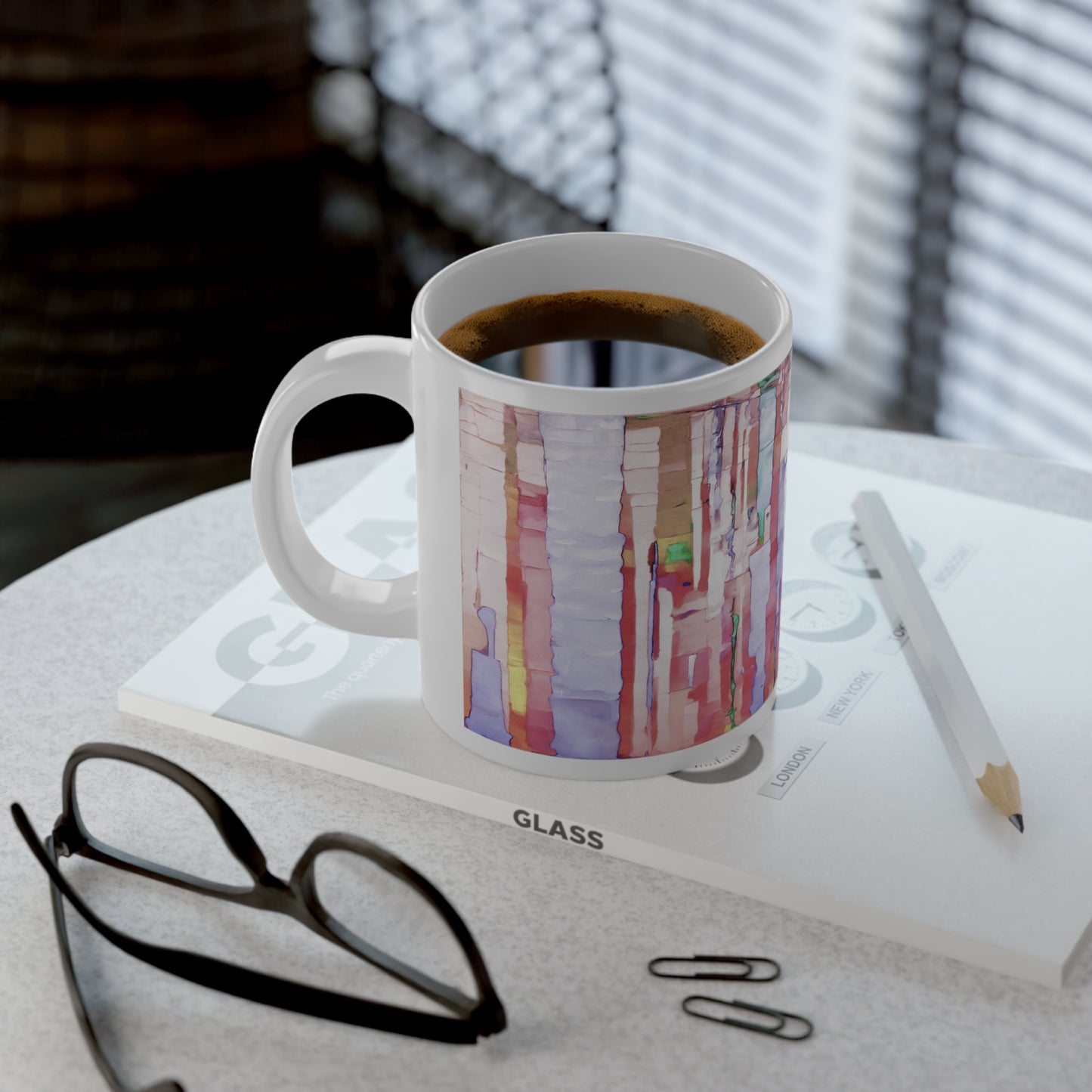 Striped Pastels 20 oz White Glossy Jumbo Mug
