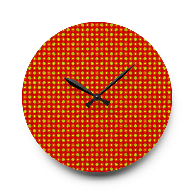 Late Evening Star-crossed Bodies Acrylic Wall Clock, Round or Square, 10.75" x 10.75"