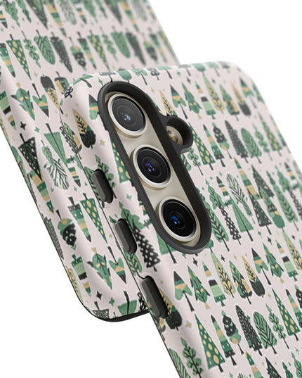 Mini Vintage Green Trees Samsung Galaxy S24 Tough Cases
