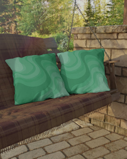 Mint Green Wavey 20" x 20" Outdoor Pillow