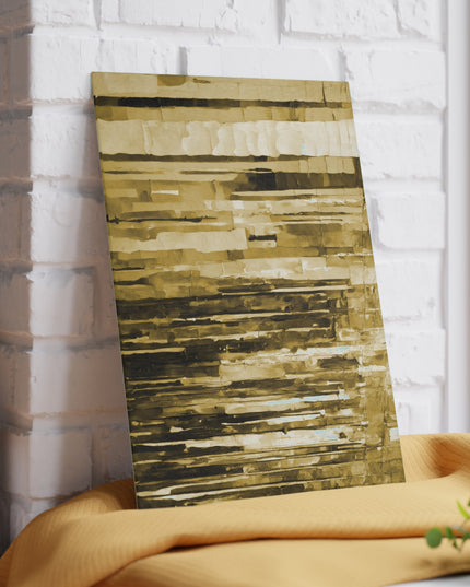 Striped Light Brown 8" x 11" Glass Cutting Board