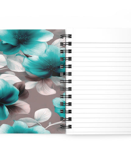Tif Green Gray Floral Bunch Bound Journal, 5" x 7" 150 pages