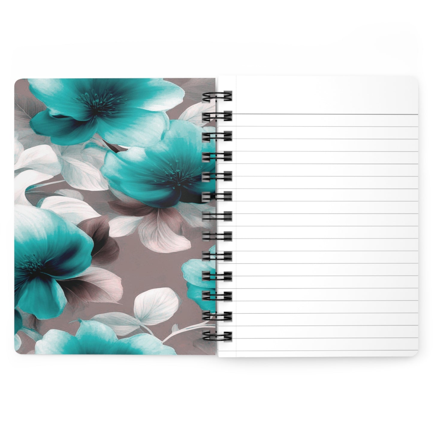 Tif Green Gray Floral Bunch Bound Journal, 5" x 7" 150 pages