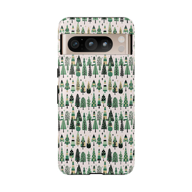 Mini Vintage Green Trees Google Pixel 8 Pro Tough Cases