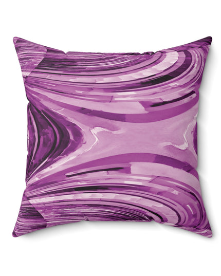 Uzi Spiral Powder Lavender Faux Suede Square Pillow, 20" x 20"
