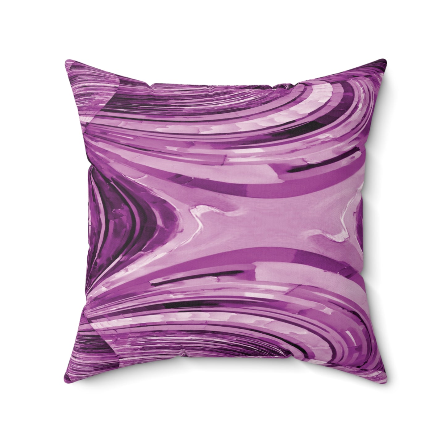 Uzi Spiral Powder Lavender Faux Suede Square Pillow, 20" x 20"