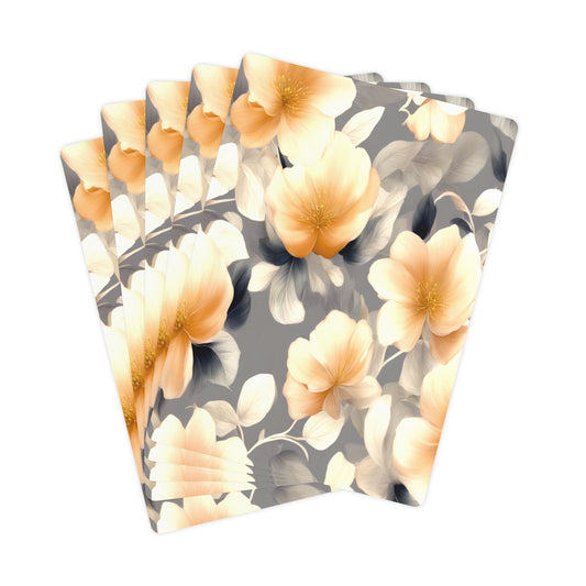 Soft Blossom Floral Bunch Poker Cards