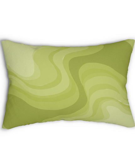 Lemon Wavey Spun Polyester Lumbar Pillow, 20" x 14"