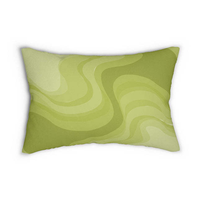 Lemon Wavey Spun Polyester Lumbar Pillow, 20" x 14"