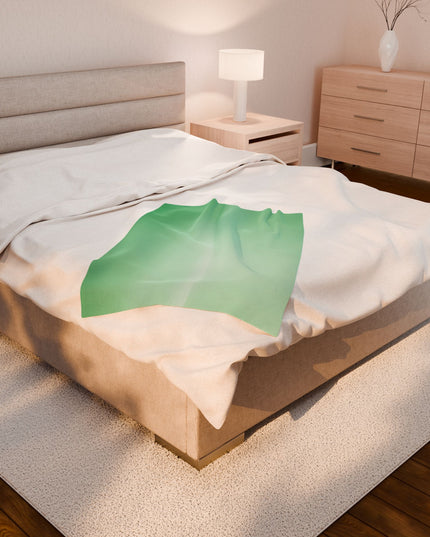 Mint Fade Velveteen Plush Blanket, 30" x 40"
