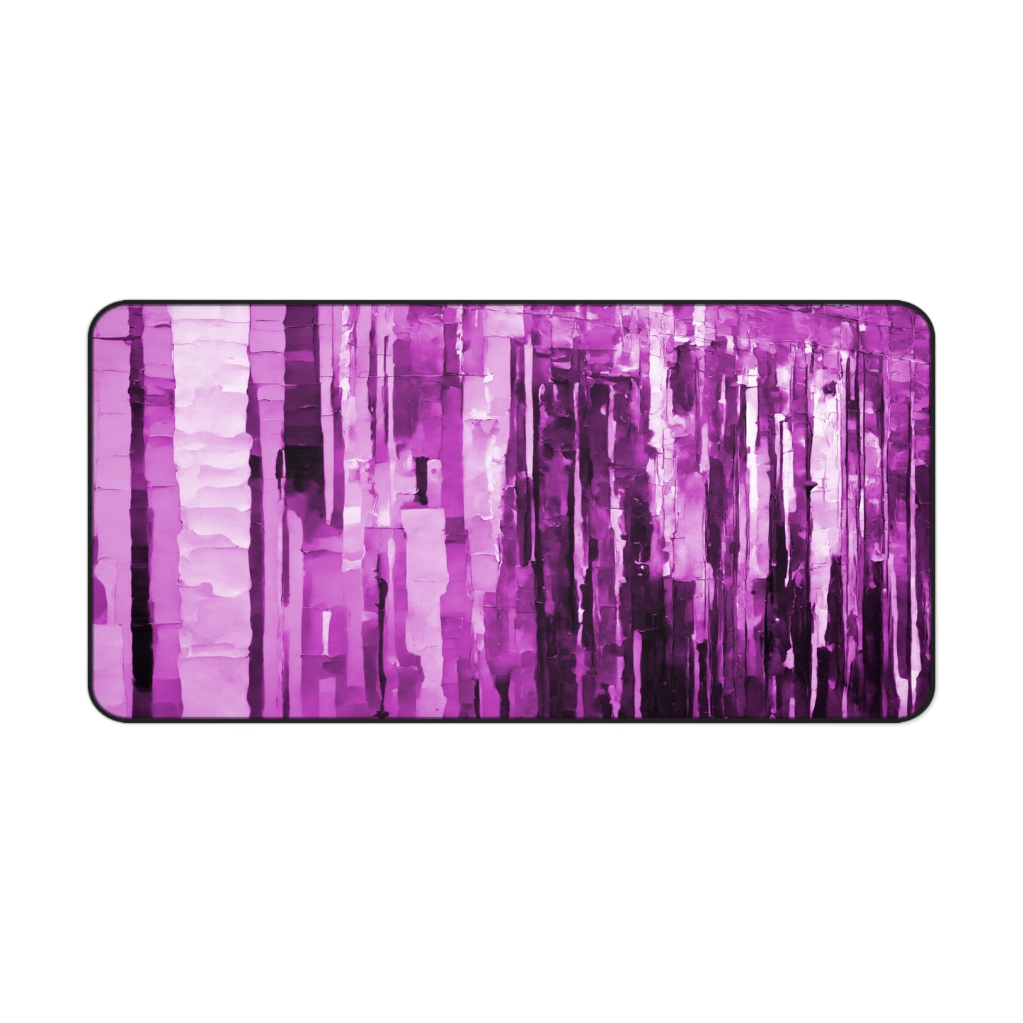 Striped Powder Lavender 16" x 32" Desk Mat