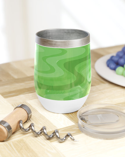 Greenie Meanie Wavey 12 oz Chill Wine Tumbler