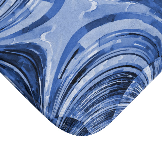 Uzi Spiral Deep Blue 24" x 17" Bath Mat