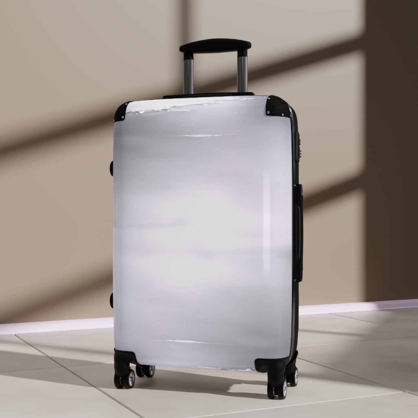 Sephia Sea Dark Fog Medium Suitcase with built in lock, 4 double-wheels, telescopic handle, and ABS back hard-shell