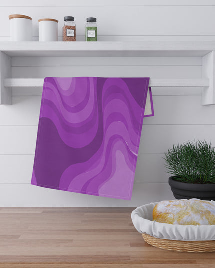 Wavey Purple Wavey Tea Towels (cotton, poly), 18" x "30