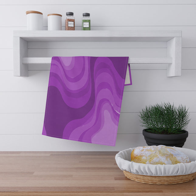 Wavey Purple Wavey Tea Towels (cotton, poly), 18" x "30