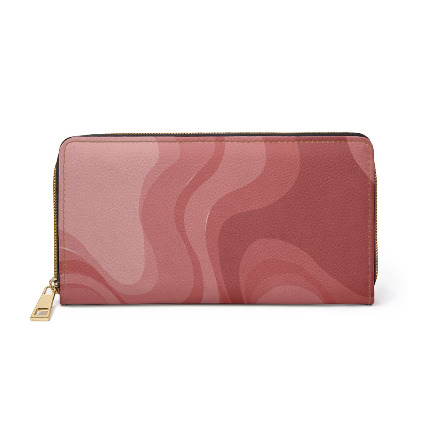 Power Red Wavey Elegant Abstract Zipper Wallet - Stylish & Functional Accessory for Everyday Use