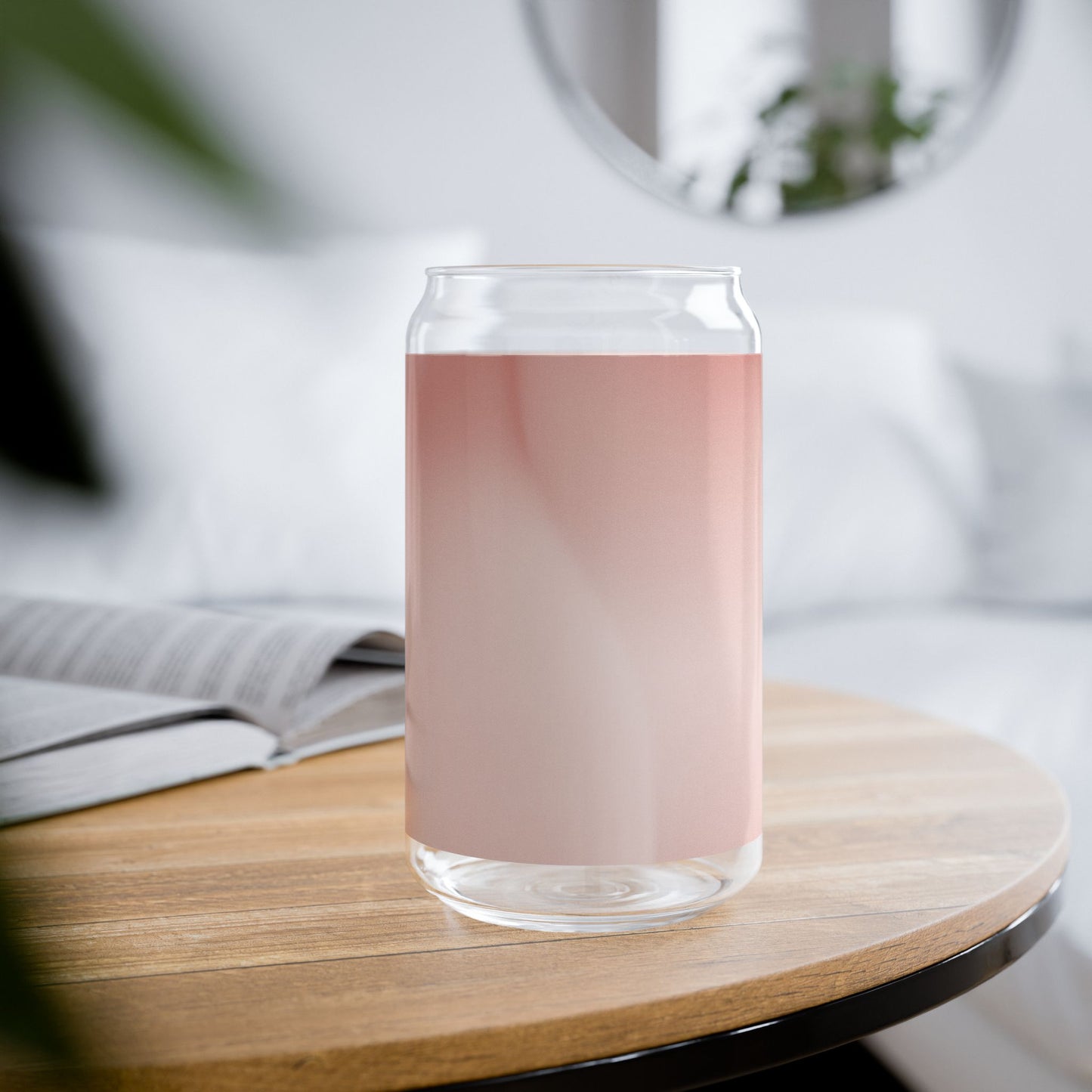 Rose Red Fade Sipper Glass, 16oz