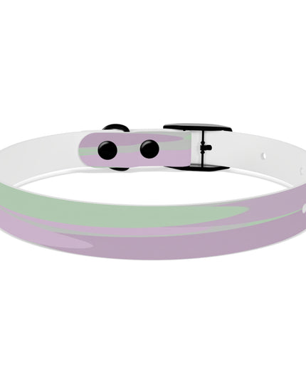 Pastel Lavender Purple and Soft Green Patches Small Dog Collar