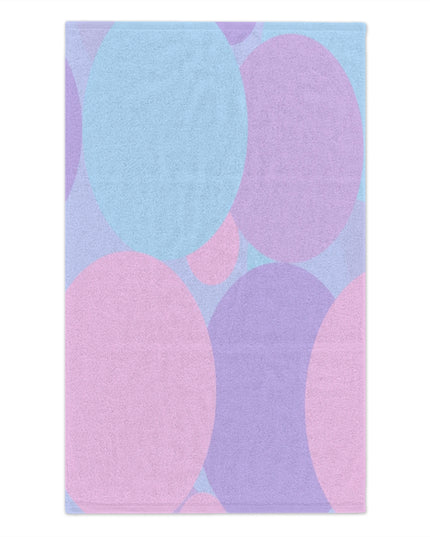 Pastel Purple and Mauve Patches Rally Towel, 11" x 18"