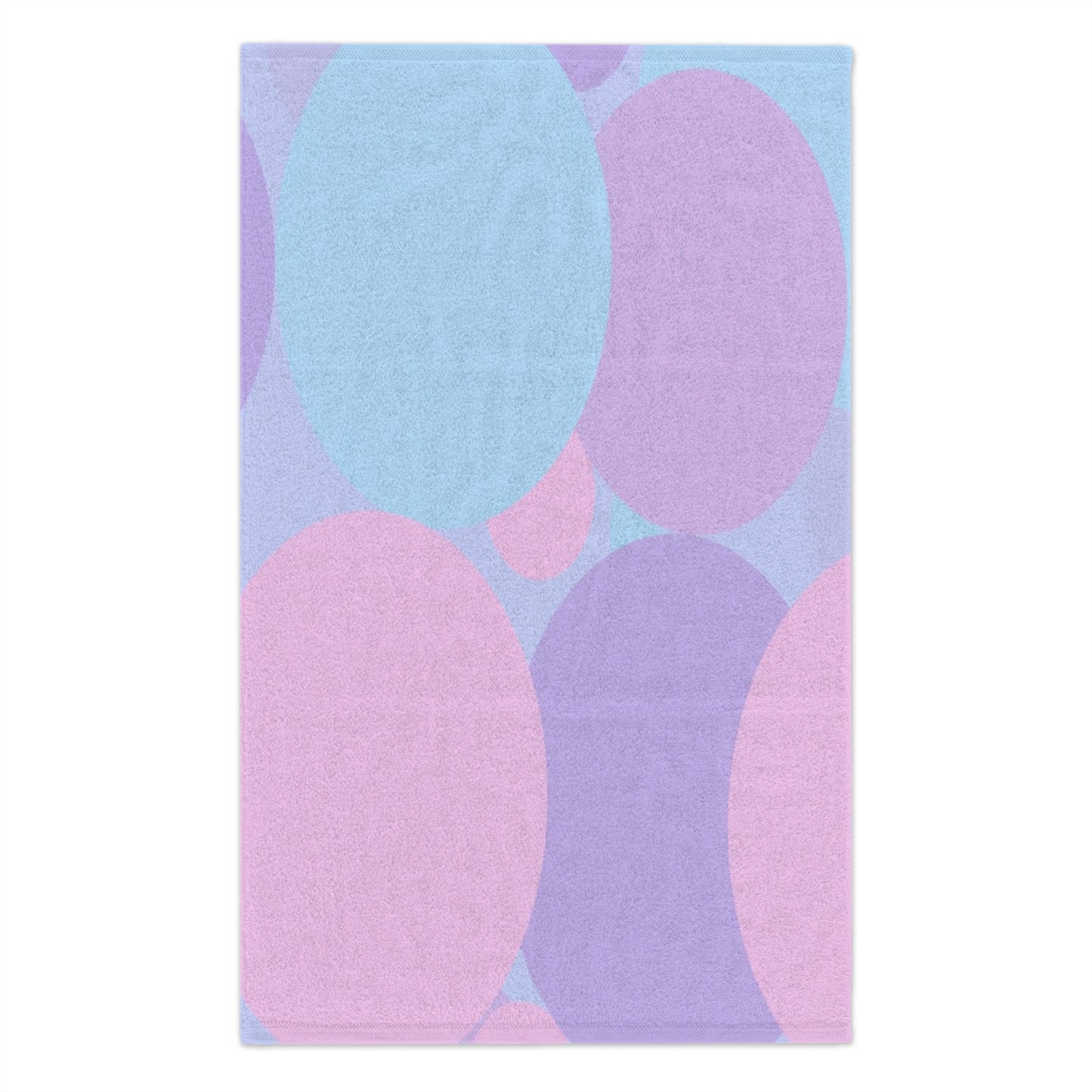 Pastel Purple and Mauve Patches Rally Towel, 11" x 18"