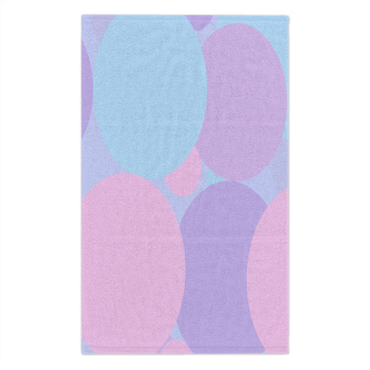 Pastel Purple and Mauve Patches Rally Towel, 11" x 18"