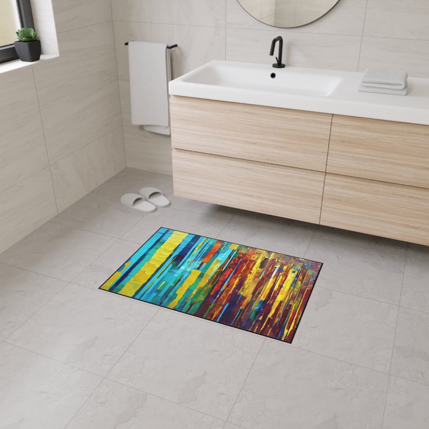 Striped Alpha 24" x 36" Heavy Duty Floor Mat