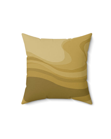 Brown Wavey 14" x 14" Faux Suede Square Pillow