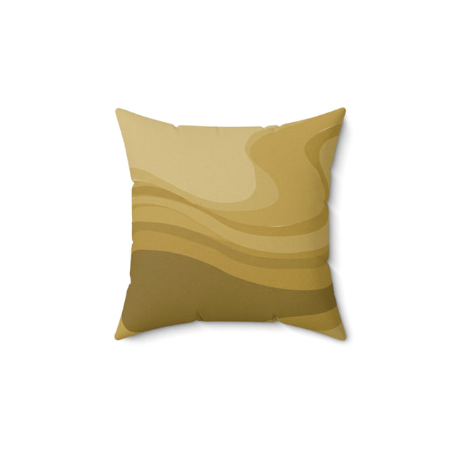 Brown Wavey 14" x 14" Faux Suede Square Pillow