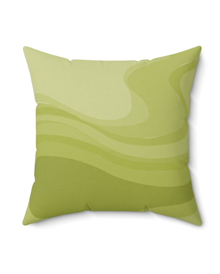 Lemon Wavey 18" x 18" Faux Suede Square Pillow