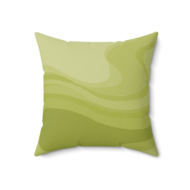 Lemon Wavey 18" x 18" Faux Suede Square Pillow