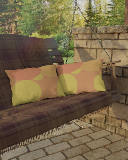 Pastel Bright Oranges Patches 20" x 14" Outdoor Pillow
