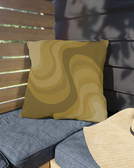 Brown Wavey 18" x 18" Outdoor Pillow