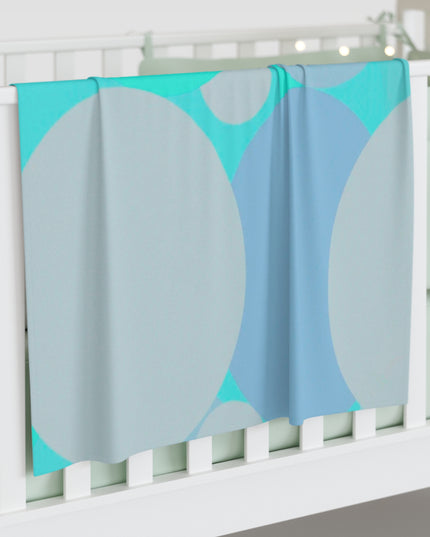 Pastel Tan and Tif Patches Baby Swaddle 30″×40″ Blanket