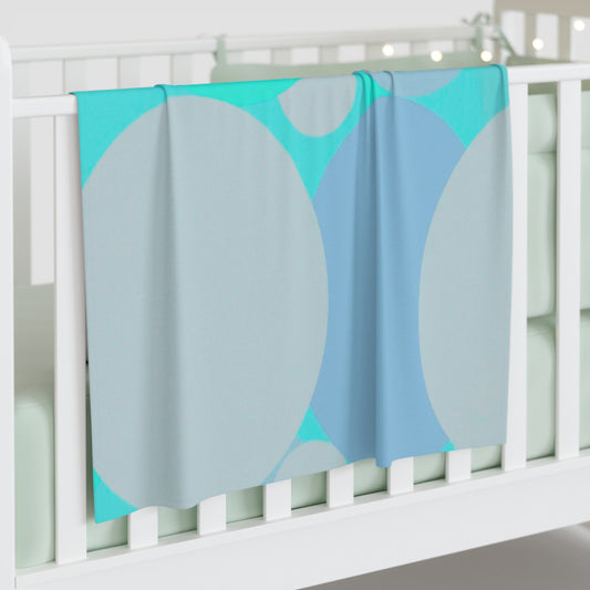 Pastel Tan and Tif Patches Baby Swaddle 30″×40″ Blanket
