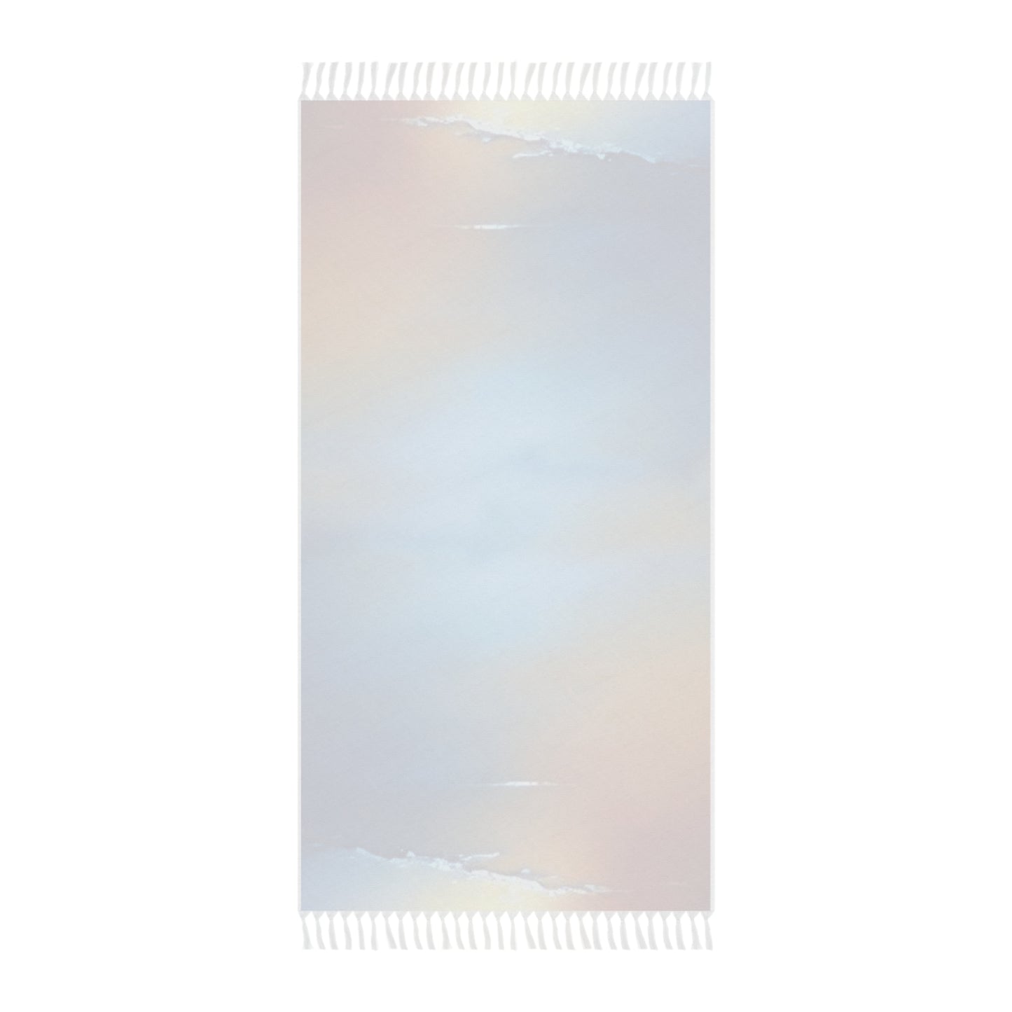 Blue Sea Red Orange Fog 38" × 81" Boho Beach Cloth