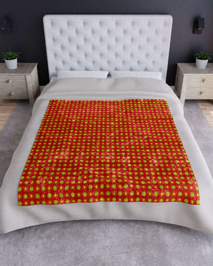 Late Evening Star-crossed Bodies Crushed Velvet Blanket, 50" x 60"