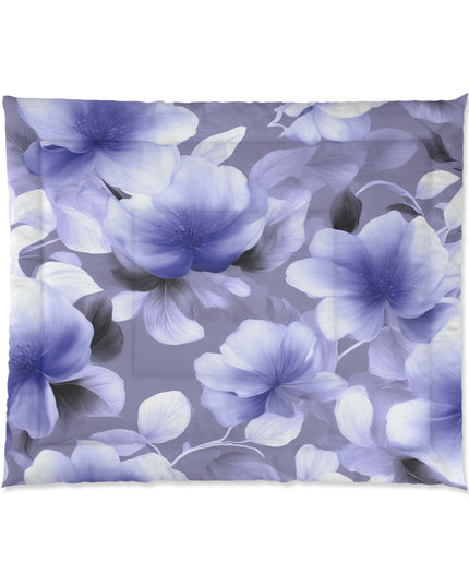 Indigo Blossom Floral Bunch Comforter, 104" × 88"